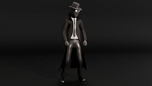 Spider Noir Cartoon Character 3D model