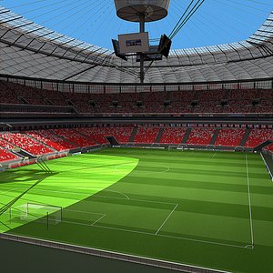 3d warsaw stadium poland model
