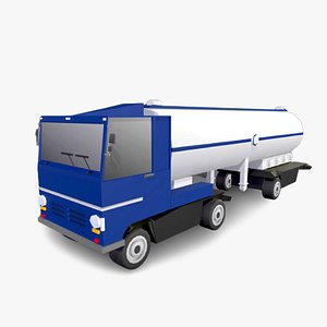 3D Cartoonish Tanker 3D Model