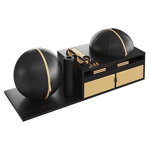 3D PENT luxury fitness equipment Bench Black model
