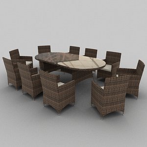 Rattan Seat Set 06