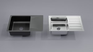3D kitchen sink model