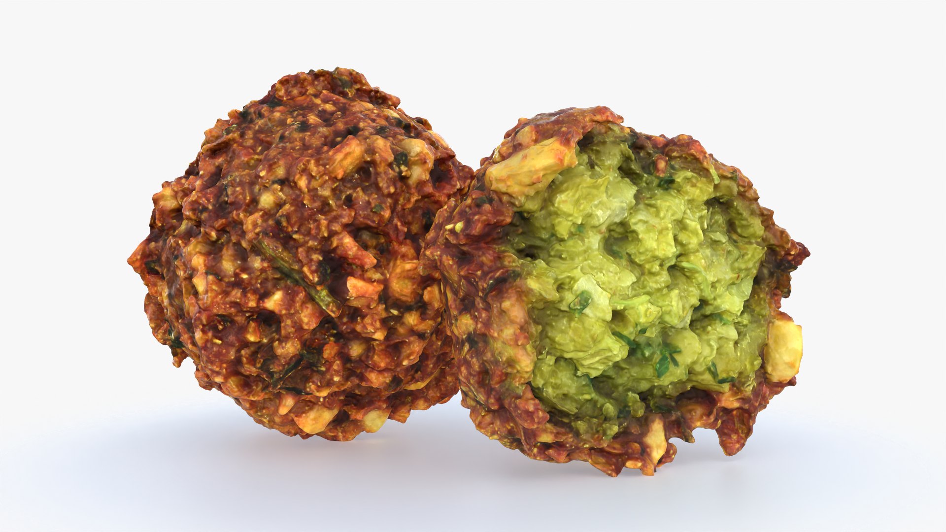3D Falafel Ball with Half model https://p.turbosquid.com/ts-thumb/uJ/5pvP9j/M9/falafel02_0008/png/1751313048/1920x1080/fit_q87/9a10d7a8c6a37a6784058b2c699d2f822a0a547b/falafel02_0008.jpg