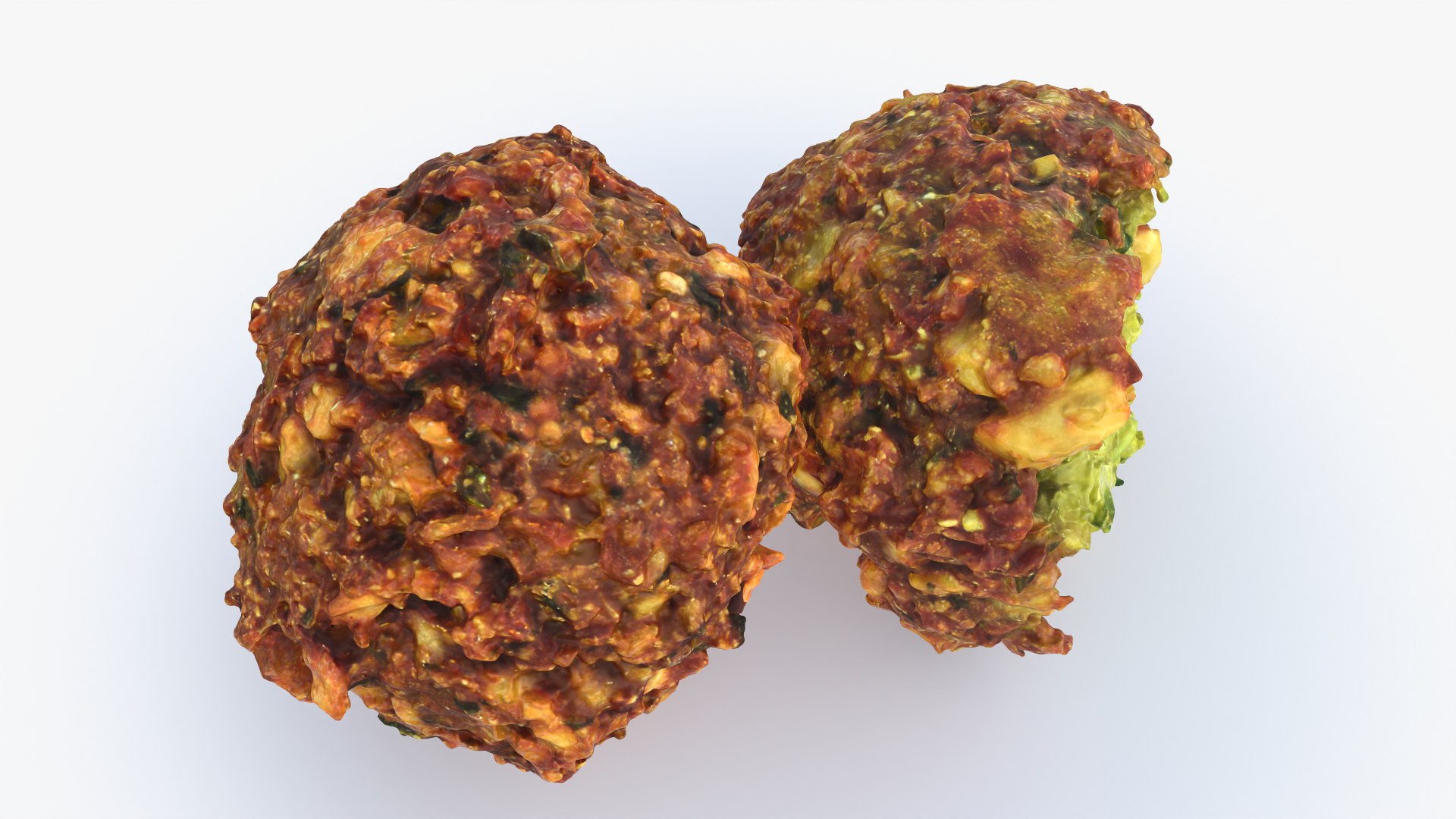 3D Falafel Ball with Half model https://p.turbosquid.com/ts-thumb/uJ/5pvP9j/u9/falafel02_0009/png/1751313049/1920x1080/fit_q87/1edf81dae8f6226fadfee116994a1abde191db9b/falafel02_0009.jpg