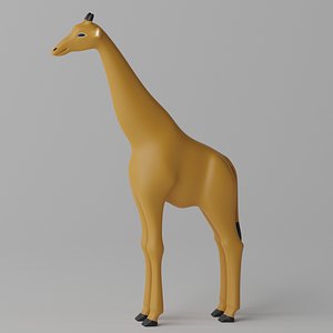 3D Cartoon Cute Giraffe model