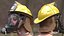 3D Womens Firefighter Head
