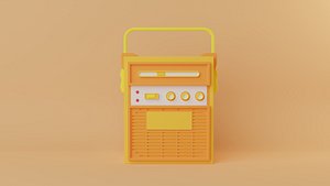 3D Transistor Radio 3d Model model