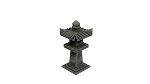 3D Stone Lamp 4 model