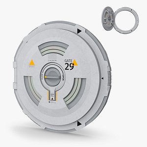 3D Gate 29 Sci-Fi Access Hatch White model