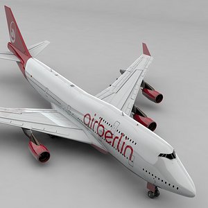 boeing 747 air berlin 3D