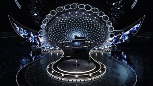 Black Diamond Concert Arena Stage Venue Modular Scene with Props