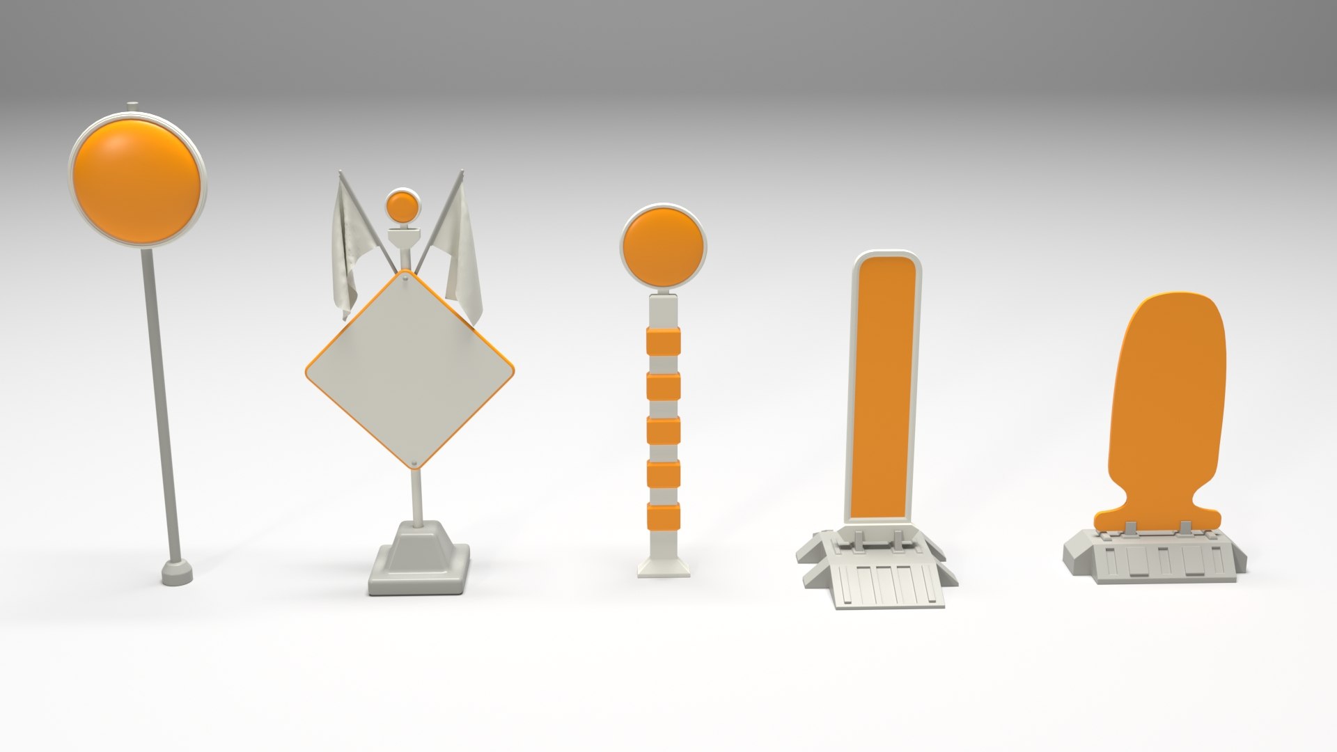 3D Road Signs - 51 Pieces - TurboSquid 1915620
