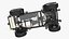 3D Off-Road Vehicle 4x4 Chassis Rigged