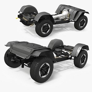 Off-Road Vehicle 4x4 Chassis Rigged