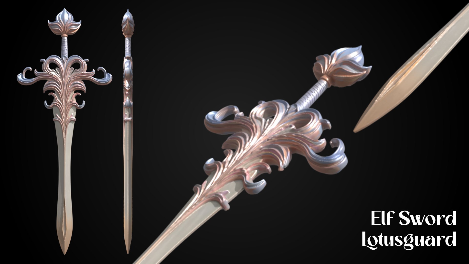 Stylized Fantasy Sword Pack - Elf Sword 3D Model - TurboSquid 2426800
