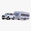 Modele Toyota 4Runner i Hobby Caravan Prestige 3D