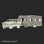 Modele Toyota 4Runner i Hobby Caravan Prestige 3D