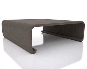 linen coffee table 3d model