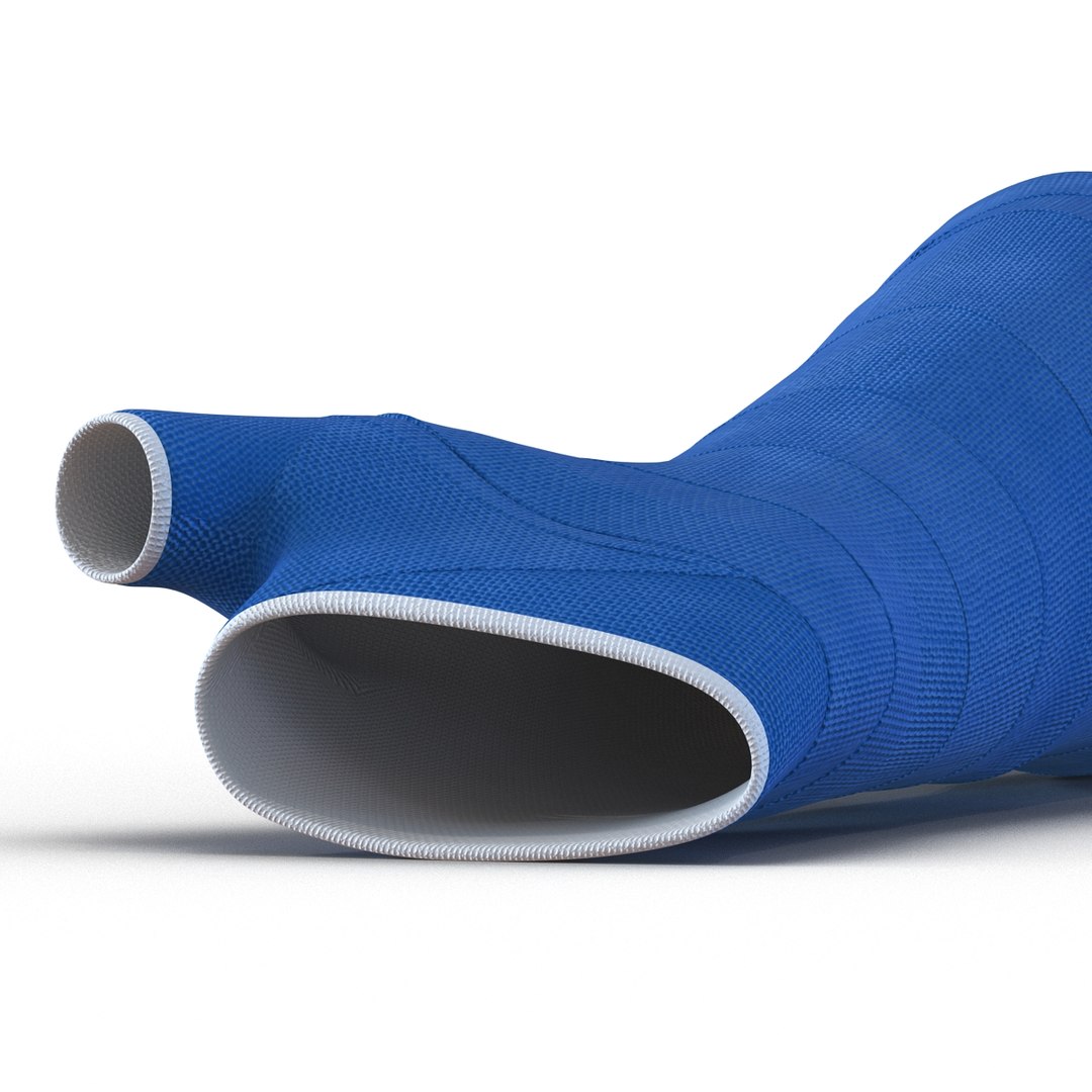 3d blue fiberglass cast arm