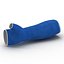 3d blue fiberglass cast arm