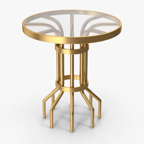 Round Gold Table 3D model