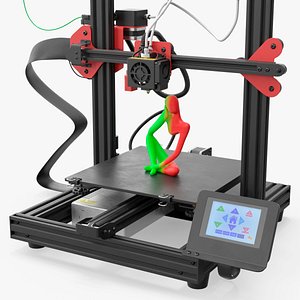 ABC Plastic 3D Printer Animated Rigged model