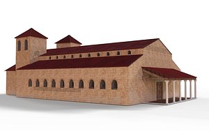 Basilica Santa Eulalia Merida Spain 3D
