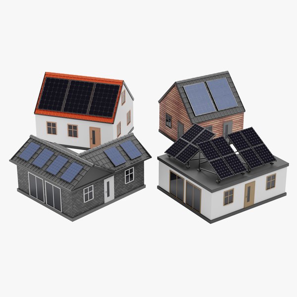 Solar Houses Blend 3D model