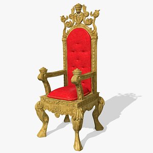 3d king s throne chair