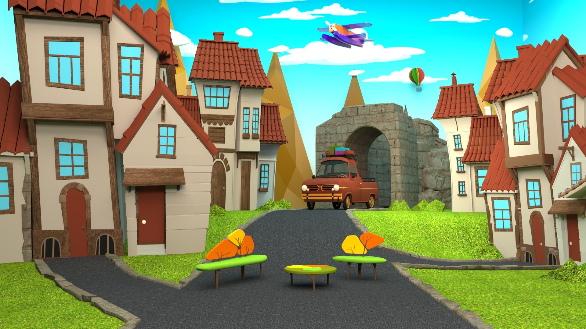 Cartoon Scene - Tv Studio - Miniature scene model - TurboSquid 1865132