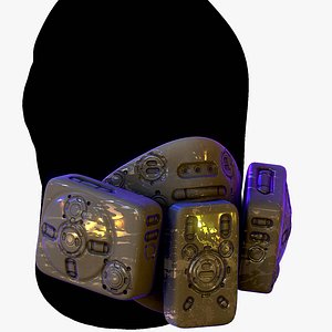 3D 3D Gas mask respirator scifi futuristic model 3D model 3D