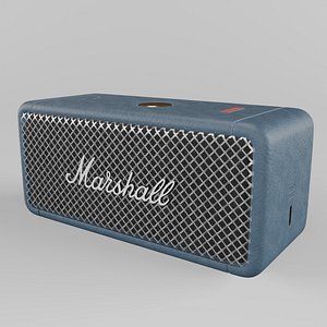 3D Marshall Portable Speaker Emberton Blue