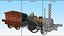 Lokomotive Old Planet von Robert Stephenson 1830 manipuliert