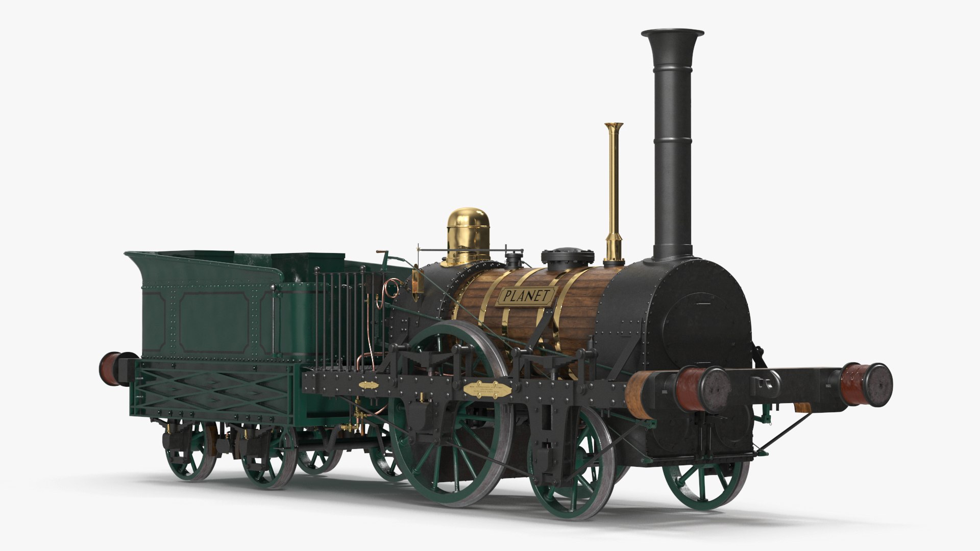 3D Locomotive Old Planet By Robert Stephenson 1830 Rigged
