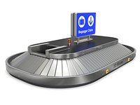 Empty Airport Claim Transporter