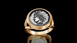 coin luxury jewelry ring