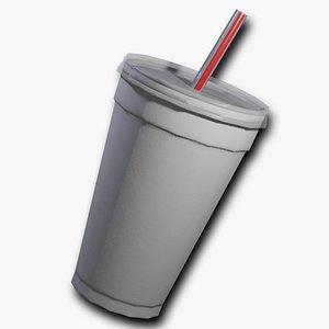 Styrofoam Cup Game Ready 3D model