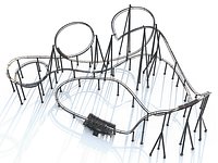 Roller Coaster Track and Train