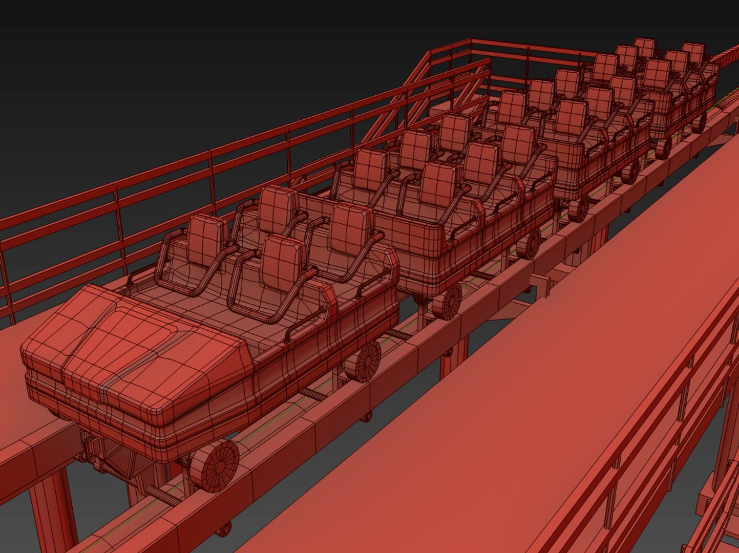 3D Roller Coaster Track Train - TurboSquid 1188075
