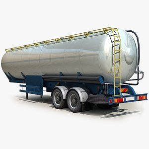 3D semi truck trailer tank model