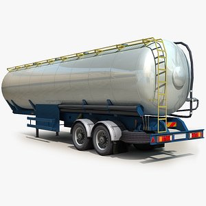 Semitrailer Tank Low Poly