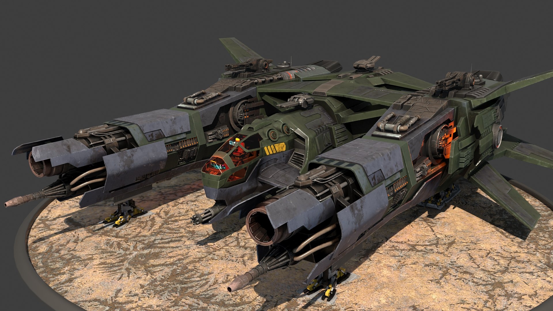 3D Dreadnaught Spaceship Model - TurboSquid 1942861