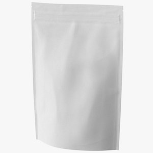 zipper white paper bag model