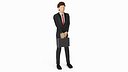Businessman Low Poly Rigged for Maya