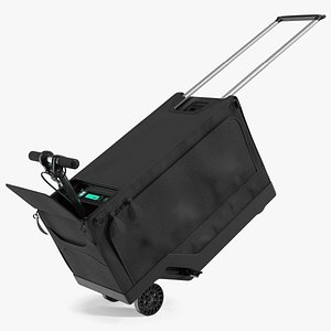 3D Motorized Rideable Carry on Luggage Rigged for Maya model