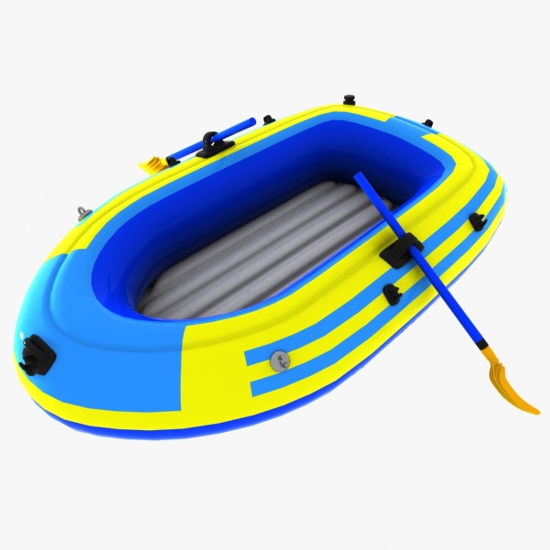 Cartoon Inflatable Boat 3d Model