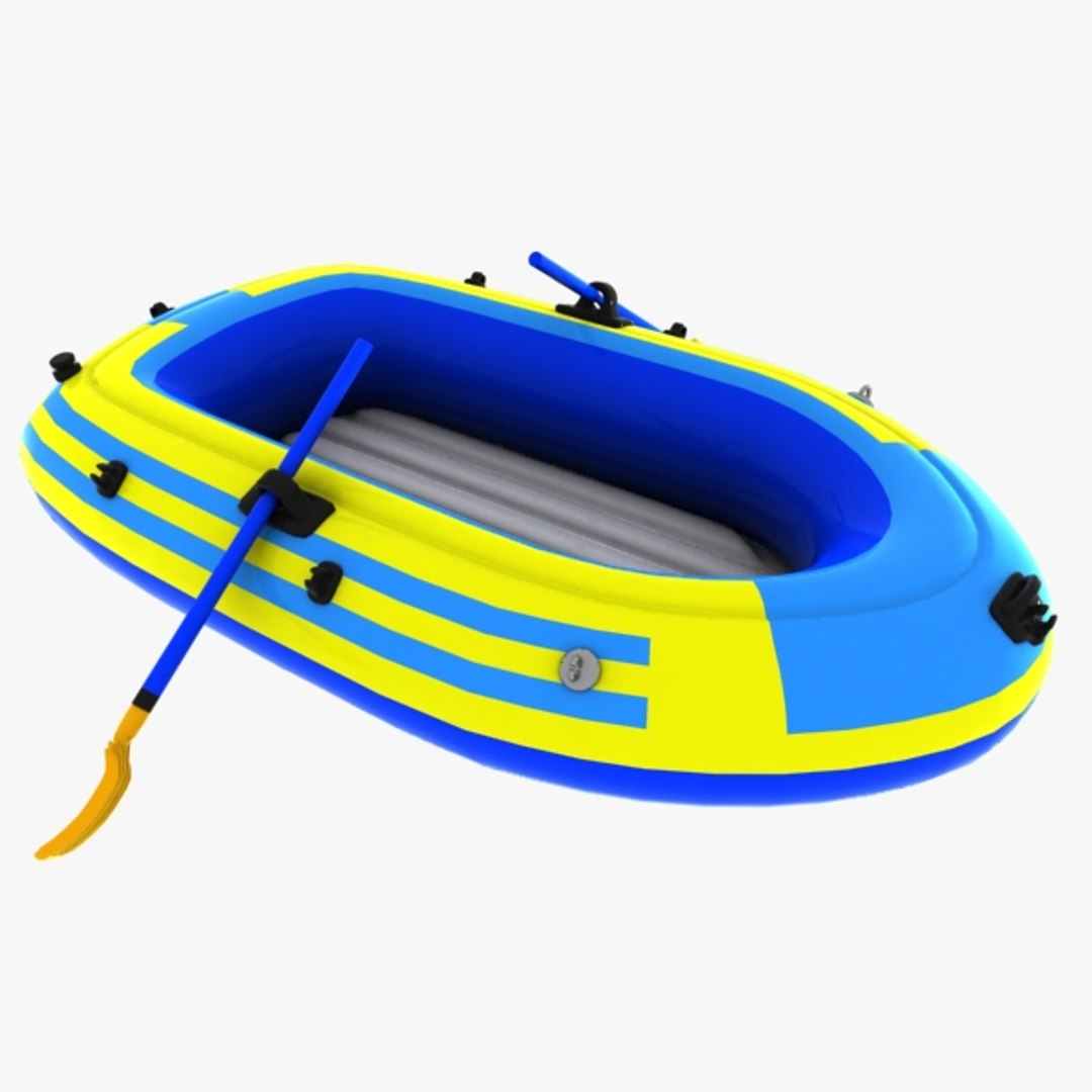 Cartoon Inflatable Boat 3d Model