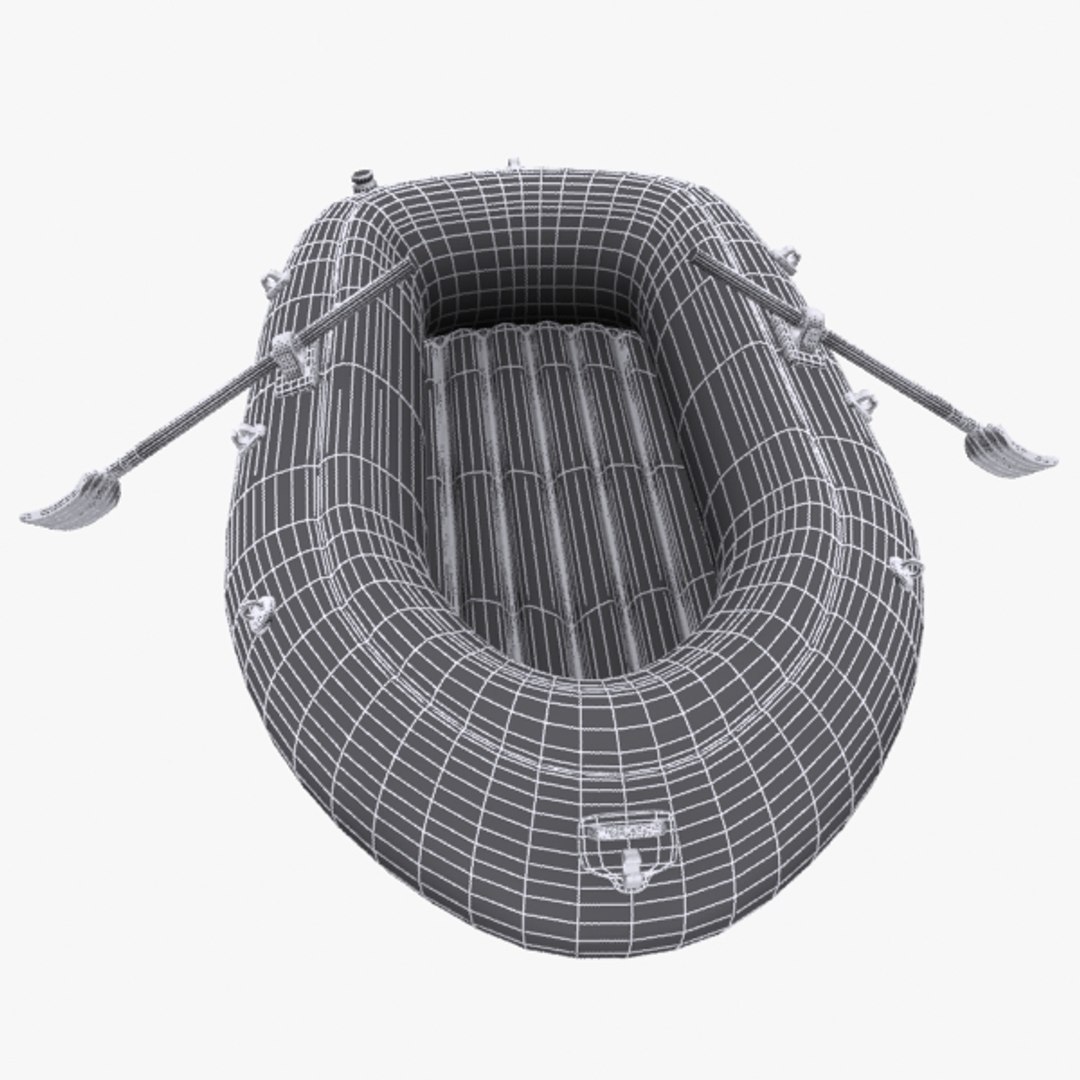 Cartoon Inflatable Boat 3d Model