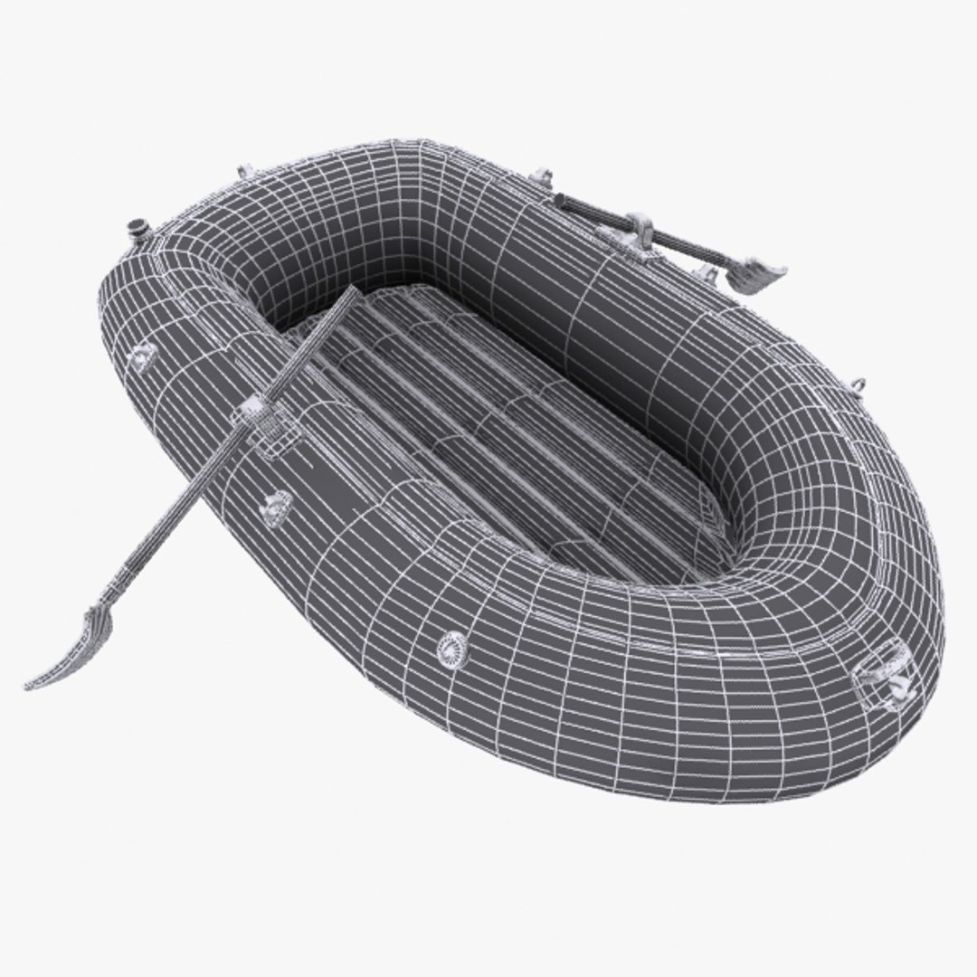 Cartoon Inflatable Boat 3d Model