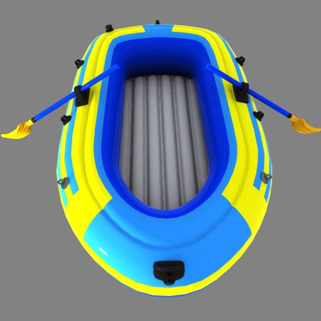 Cartoon Inflatable Boat 3d Model